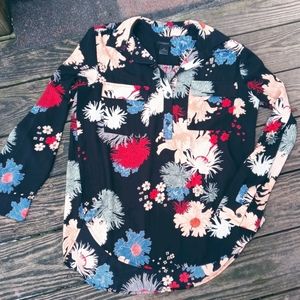 Ann Taylor High low Blouse Sz M